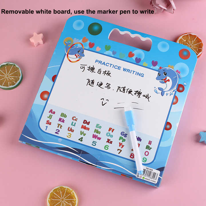 9 in 1 kawaii stationery set pink Korea student gifts iron pencil case pencil with eraser and ruler for primary students