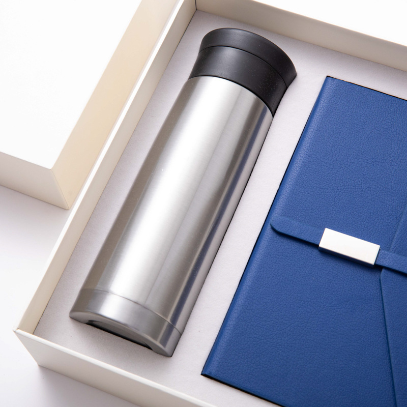 Customized Logo Luxury Business Corporate Gift Set PU Notebook Pen and Water Bottle Set Notebook Gift Set