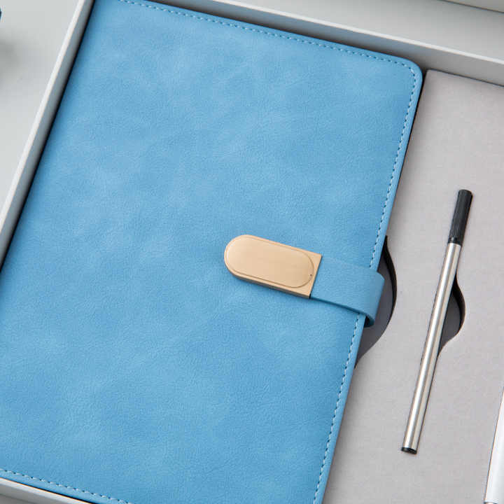 latest gift items with customized promotion logo pen and notebook gift set