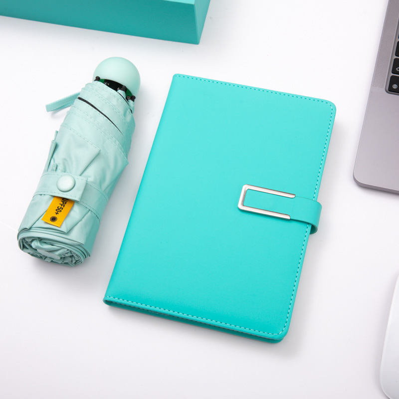New Arrival Girly Flask Disk Umbrella Gift Set Custom Logo Luxury Journal Notebook Set For Promotional Advertising Christmas