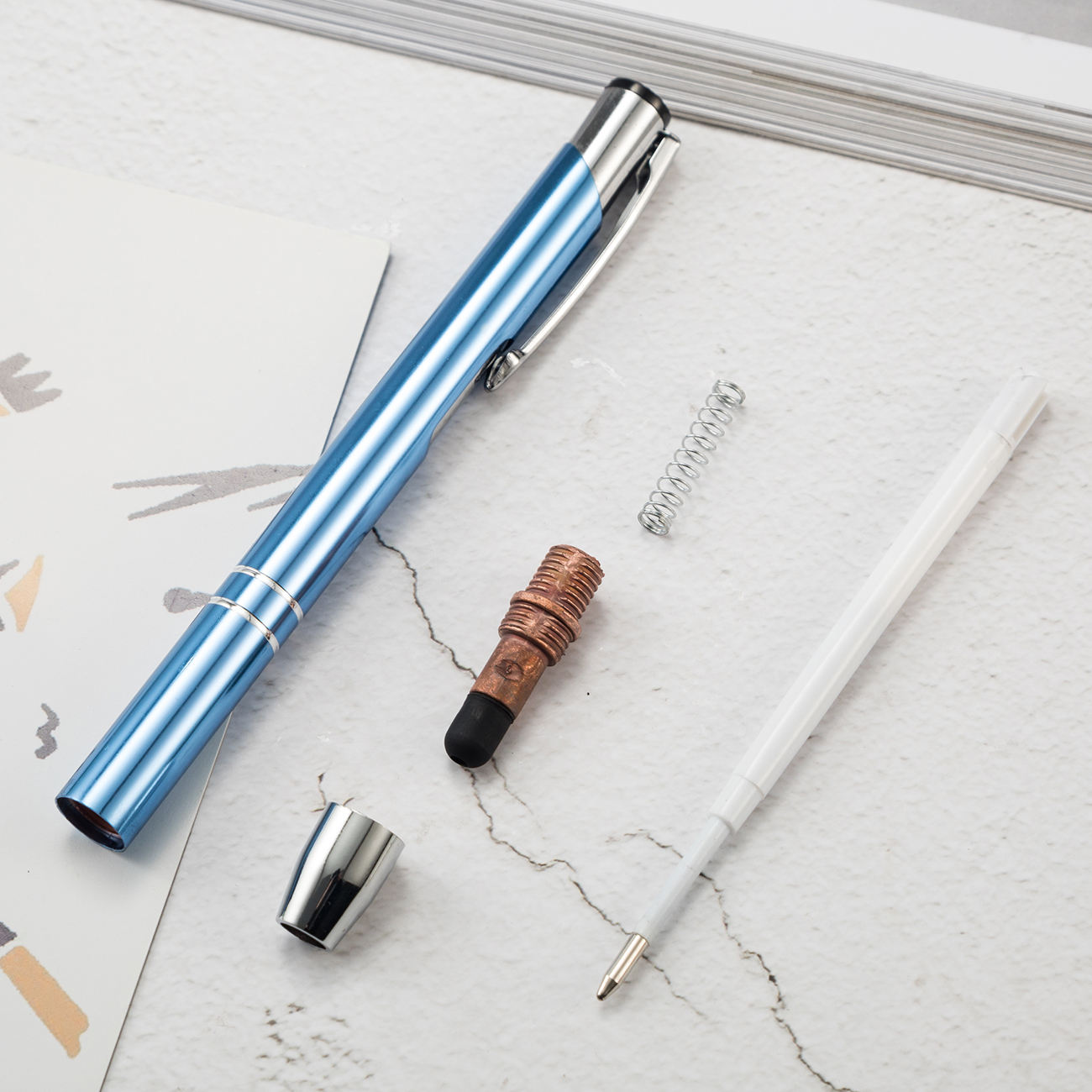 New customized logo printing metal ball pen metal parts with multi-color pens metal ballpoint pens