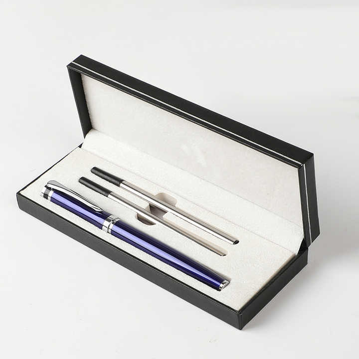 Promotional Wholesale Business Luxury Custom Logo Men Metal Roller Pen 0.5 Gel Gift Pen Set With Box and Bag