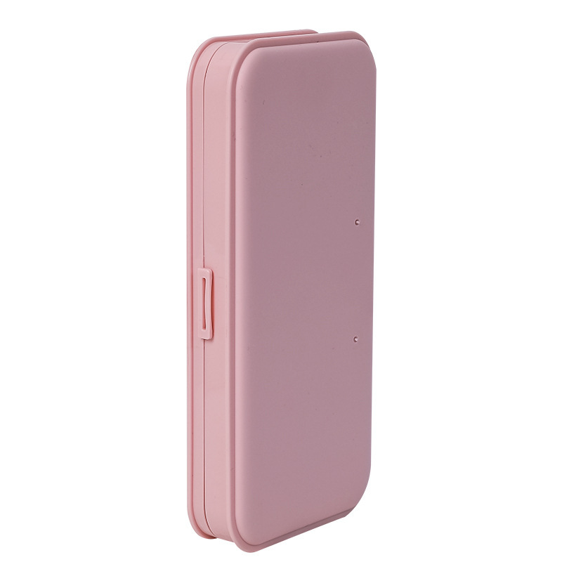 Ins hot sale matte color plastic pencil case box student stationery PP materials larger storage pen case school supplies