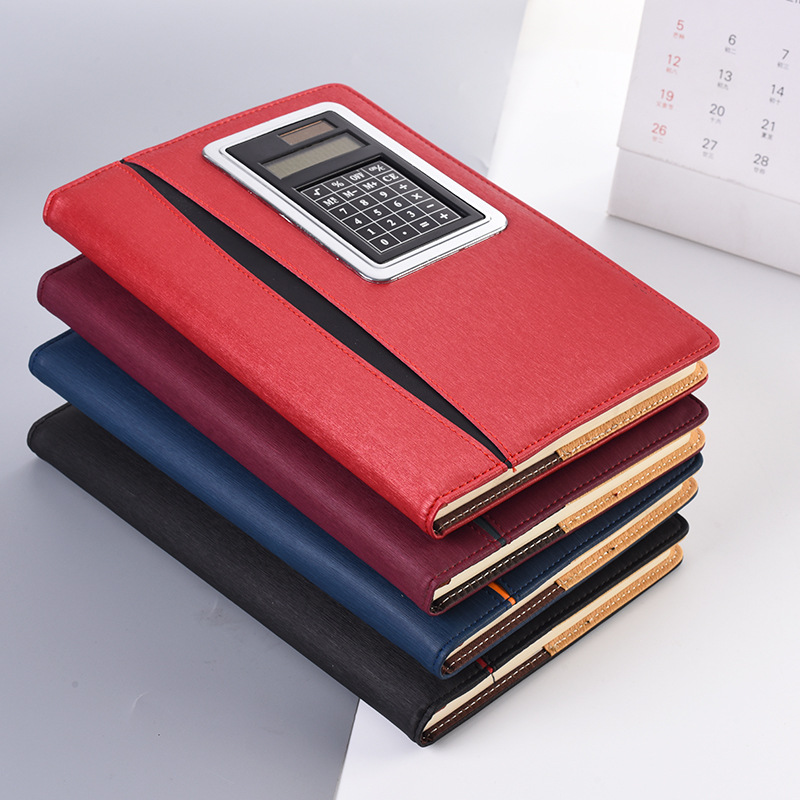 Manufacturer Hardcover Notebook Linen Agenda A5 Size Custom Logo Notebook Organizer With Calculator on Cover