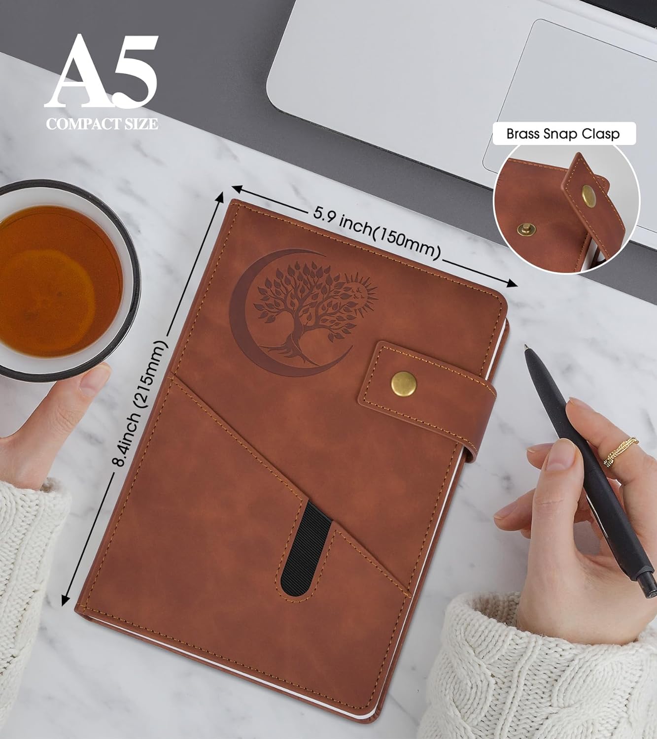 A5 lined journal pocket notebook business blank sketchbook for women drawing and writing diary