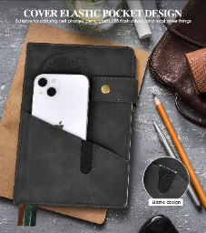 Luxury A5 pu leather hard cover pocket notebook business gift blank sketchbook drawing and writing diary