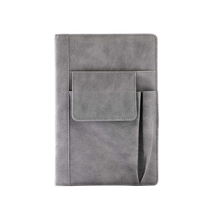 Stock A5 Multifunctional Pocket PU leather notebook customizable fabric leather notepad diary wholesale