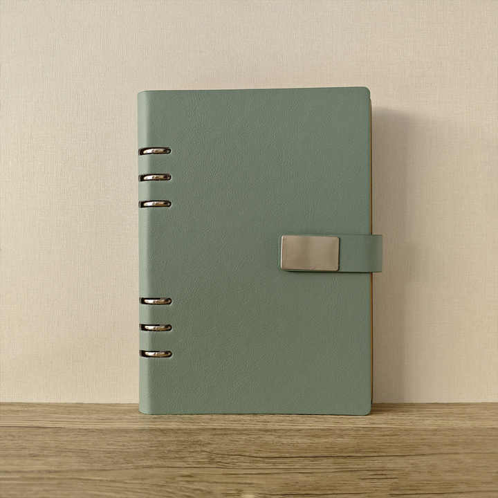 Wholesale notebook A5 loose-leaf book 6-hole hollowed notepad Custom PU oil edge business book printing logo