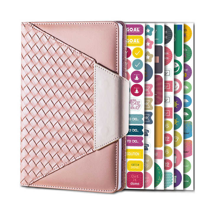 Weekly Monthly Life Planner Undated Pages Time Management and Hit Your Goals Organizer, Gratitude Journal With Stickers