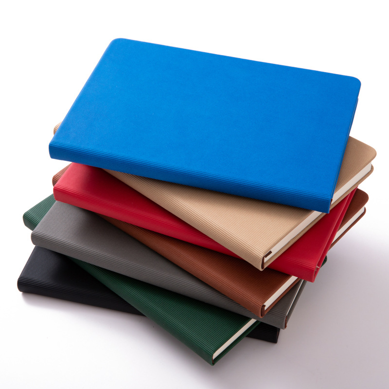 Wholesale a5 leather notepad signature pen notebook gift set can be customized logo new school business gifts