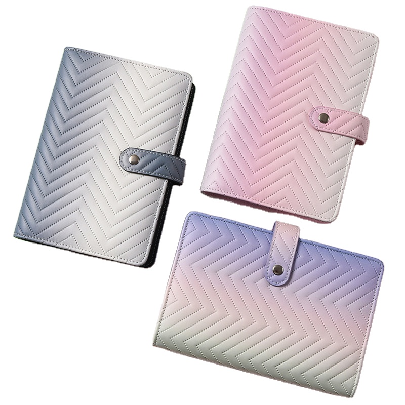 A7 Wallet Budget Binder Cash Envelope Wallet Mini Notebook Journal Planner Organizer 6 Ring Purse for Women gifts